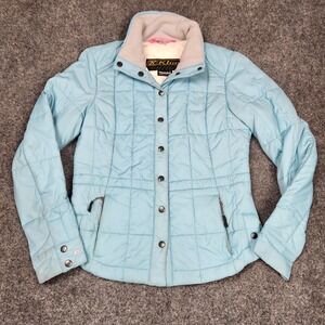 KLIM Waverly Jacket Womens XS Blue Snap Up Puffer Coat‎ Parka Winter Riding